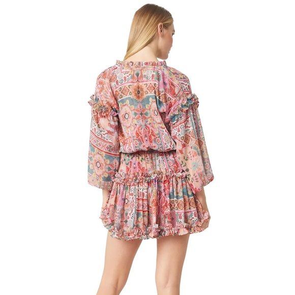 NWT  MISA Los Angeles Elena Dress In Palazzo Tile - Picture 5 of 7